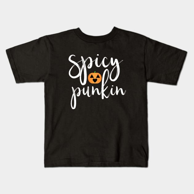 Spicy Pumpkin Sexy Halloween Kids T-Shirt by spiffy_design